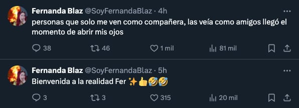 Fernanda Blaz lanza indirecta a Pepe y Teo