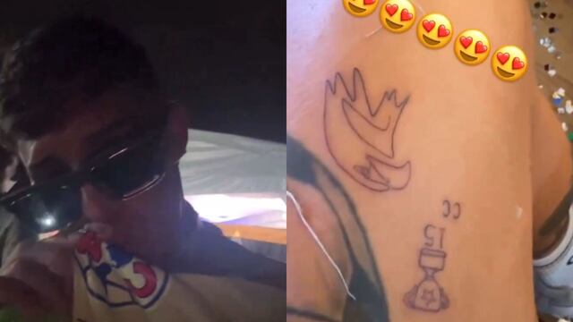 Chicote Calderón se tatúa la 15 y besa el escudo del América