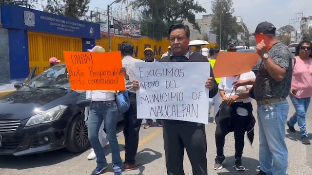 Protesta en CCH Naucalpan por muerte de Óscar Yael García Alarcón