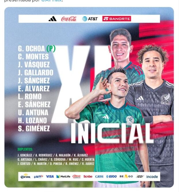 La Selección Mexicana salta así a la cancha para enfrentar a Alemania.
