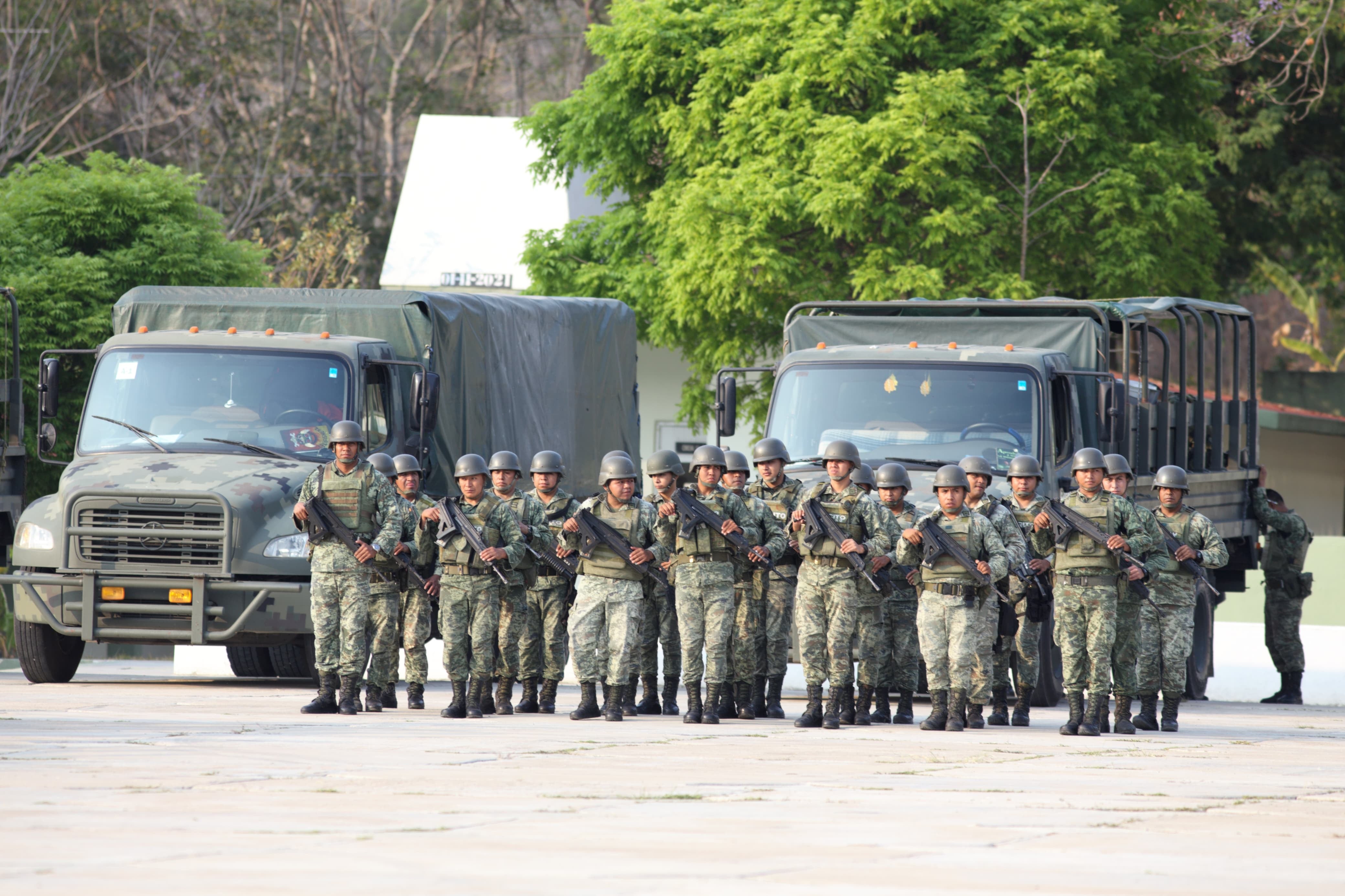 Elementos de Sedena y Guardia Nacional en Chiapas