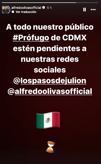 Alfredo Olivas comparte extraño mensaje para los conciertos de Prófugos del Anexo en CDMX