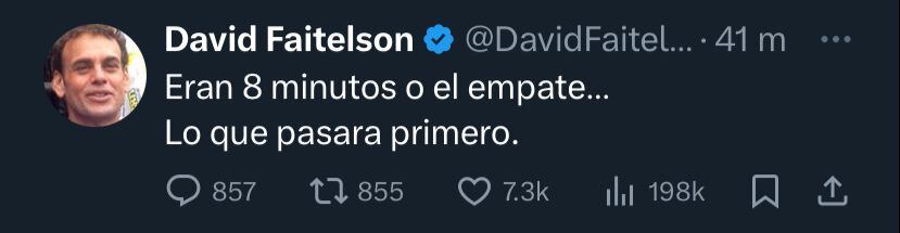 Tuit de David Faitelson sobre Club América.