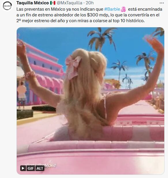 Taquilla Barbie México