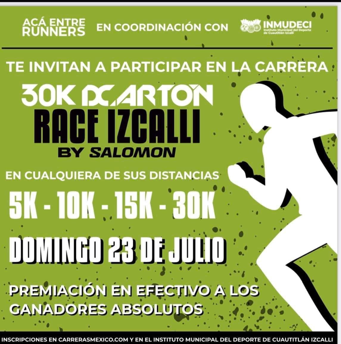 Invitación a 30K DCARTÓN RACE IZCALLI by SALOMON
