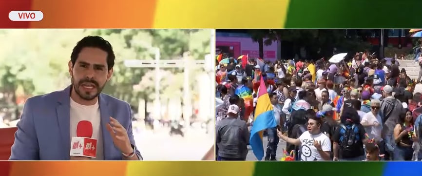Said Ochoa, cobertura Marcha LGBT 2024 CDMX