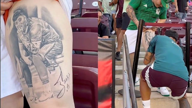 Fan de la Selección Mexicana se tatúa a Alexis Vega