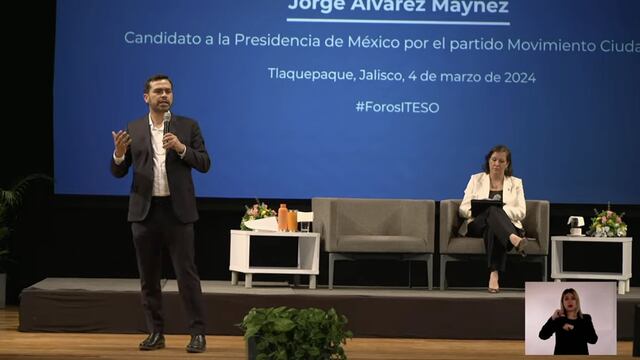 Jorge Álvarez Máynez en foro con universitarios del ITESO