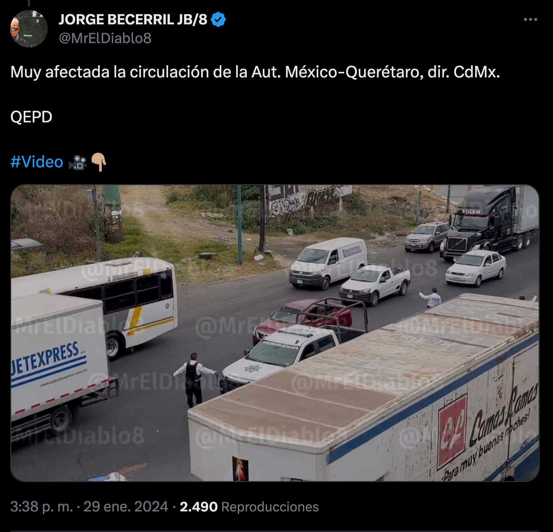 Accidente en la autopista México Querétaro deja 2 muertos