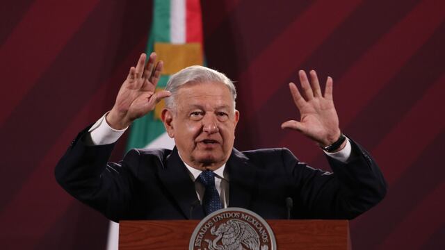 Andrés Manuel López Obrador, presidente de México durante conferencia matutina en Palacio Nacional