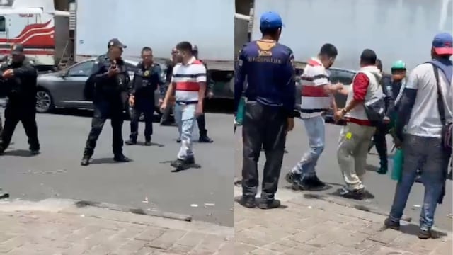 Motociclista rompe la nariz a policía