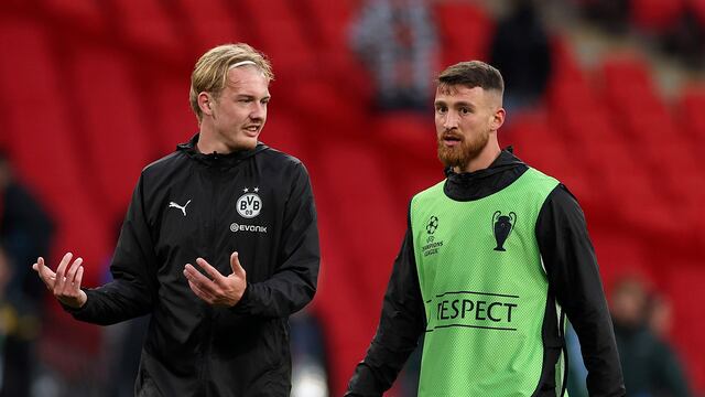 Jugadores del Borussia previo a la final de Champions.