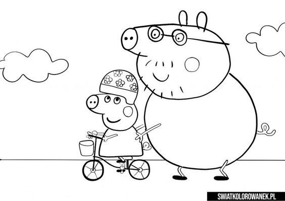 Dibujos de Papá Cerdito de Peppa Pig para el Día del Padre