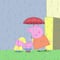 Dibujos de Peppa Pig en la lluvia para colorear: 7 plantillas listas para imprimir