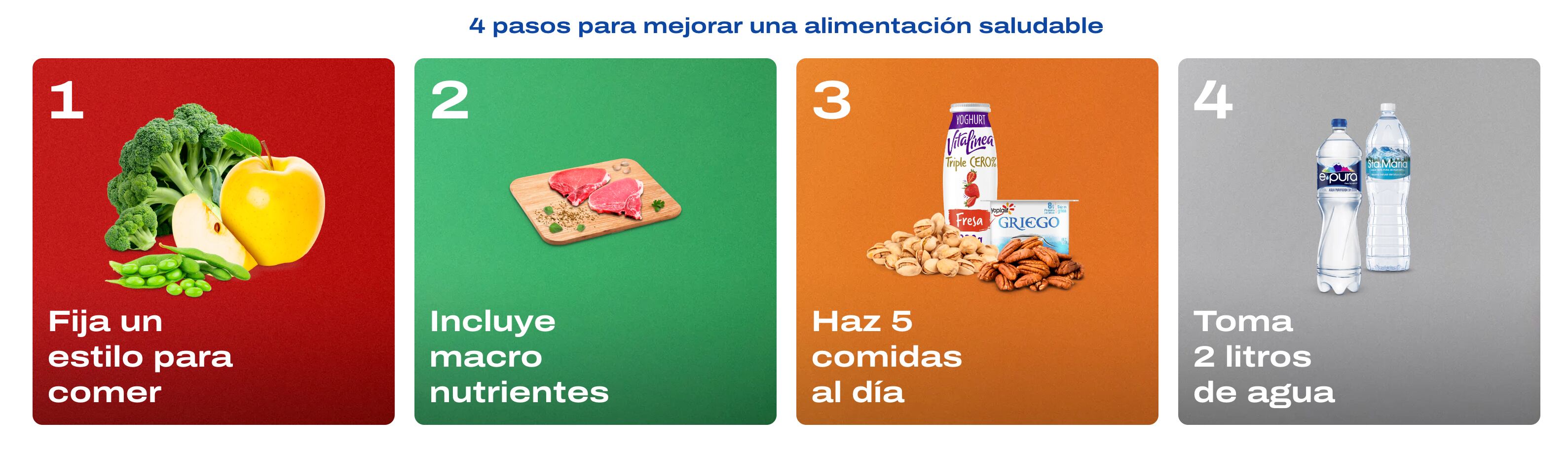 Chedrarui recomienda 4 pasos para una alimentación saludable