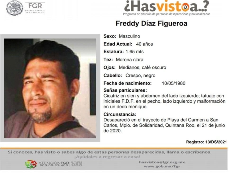 Ficha de búsqueda de Freddy Figueroa
