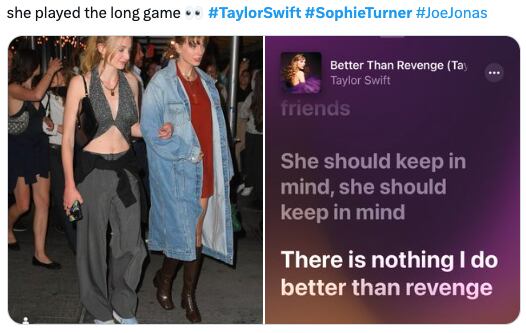 Salida de Taylor Swift y Sophie Turner provoca memes contra Joe Jonas