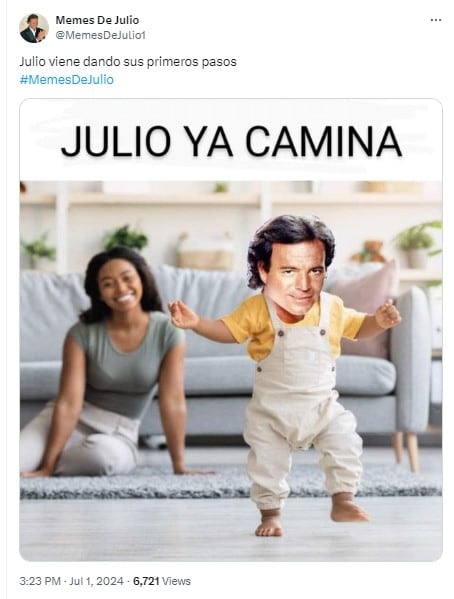 Memes de julio no descansan al clásico Julio Iglesias para darle la bienvenida al séptimo mes