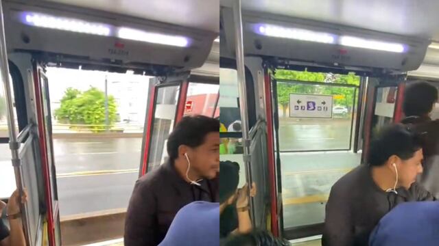 Metrobús viaja con puertas abiertas