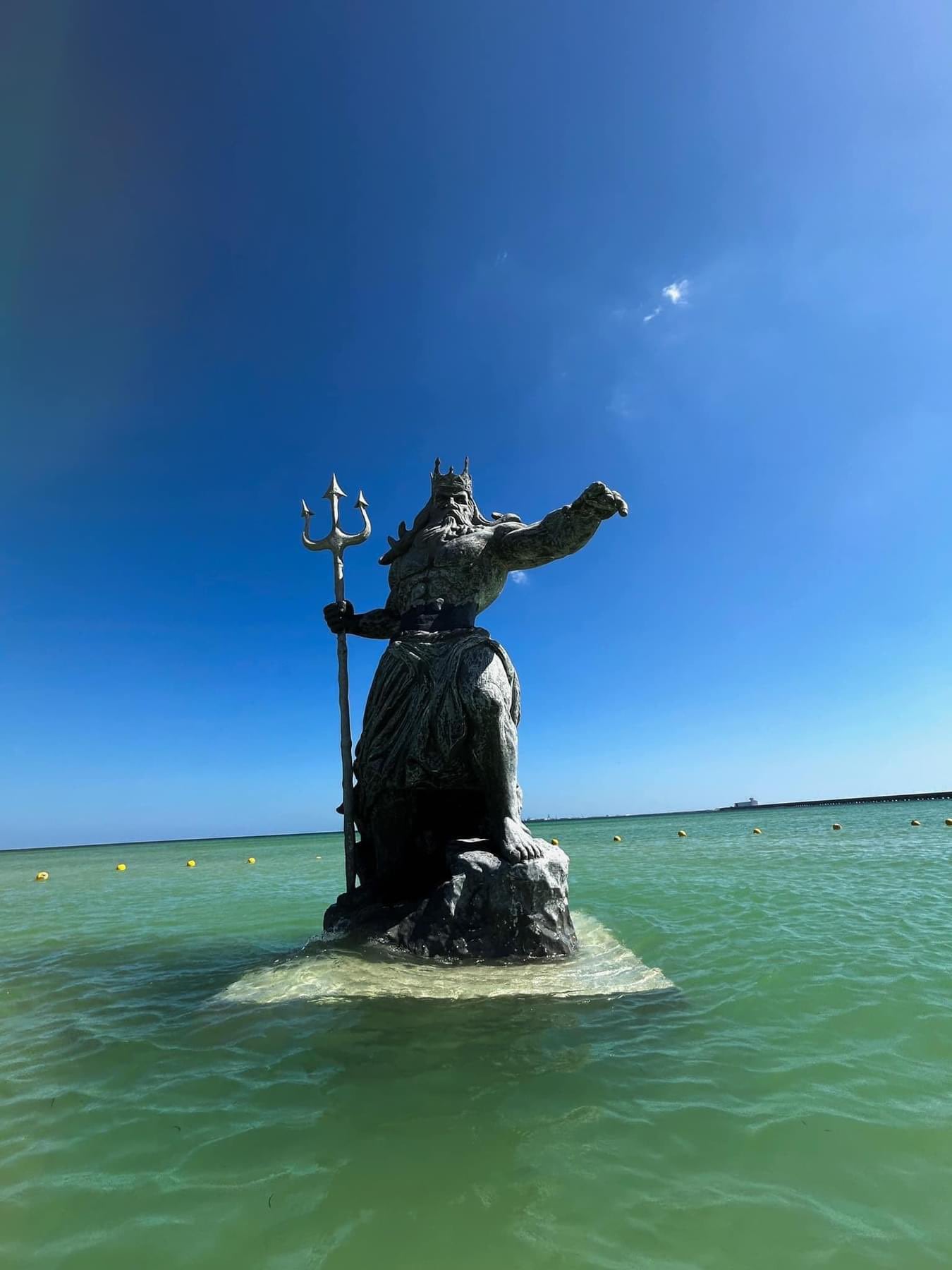 Estatua de Poseidón en Progreso, Yucatán