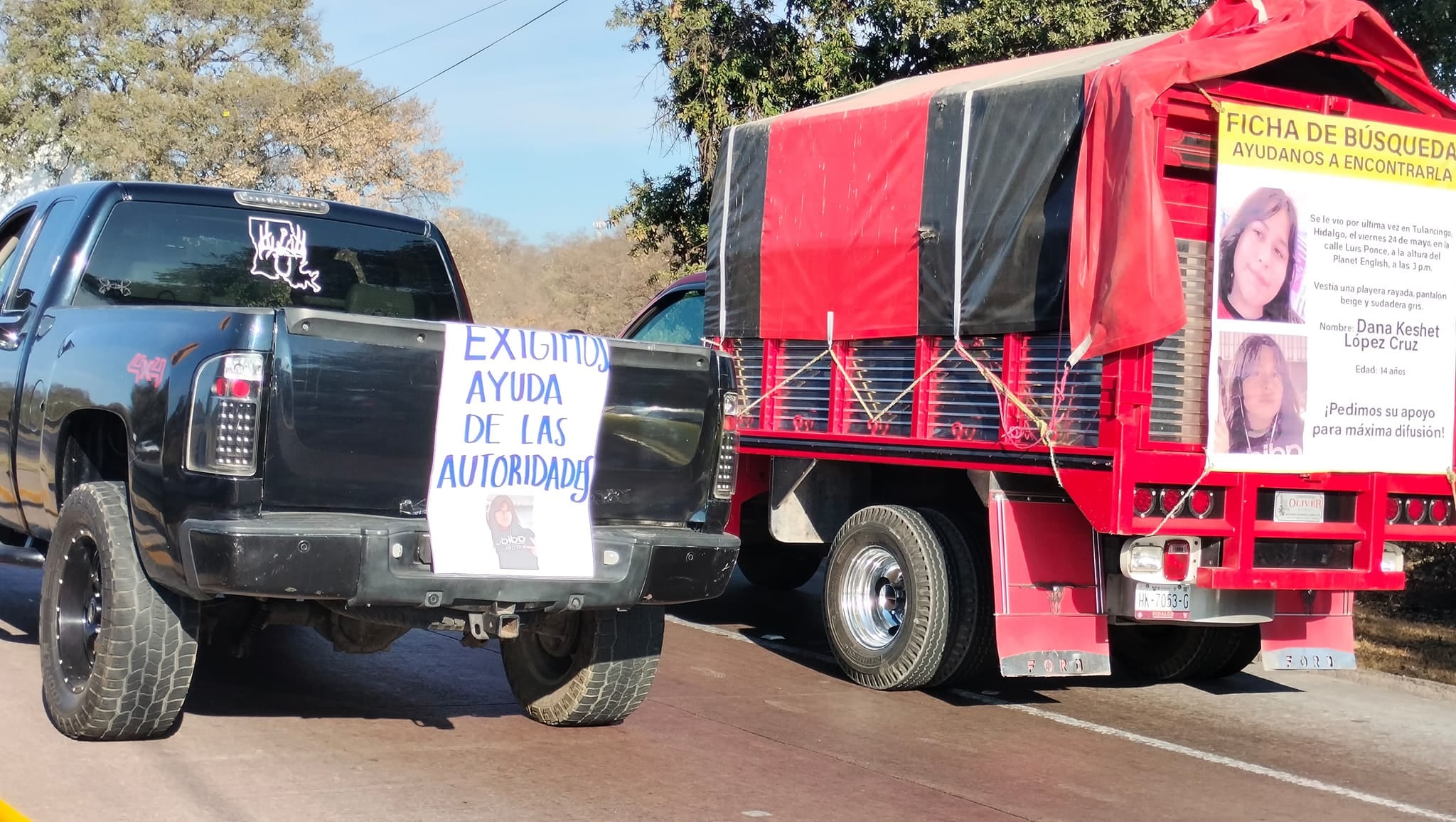 Bloqueo en la carretera México-Tuxpan por desaparición de Dana Keshet