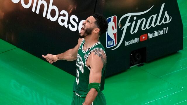 Jayson Tatum de los Celtics en las Finales de la NBA.