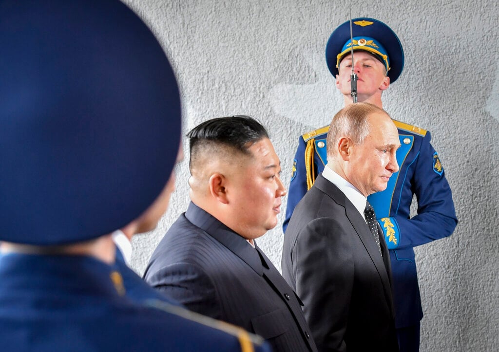 Kim Jong-un y Vladimir Putin.