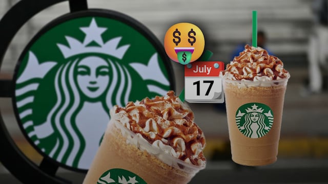 Promoción de frappuccinos en Starbucks