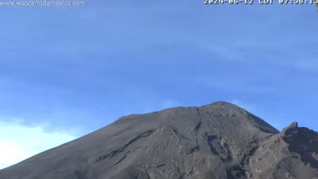 Volcán Popocatépetl hoy 12 de junio