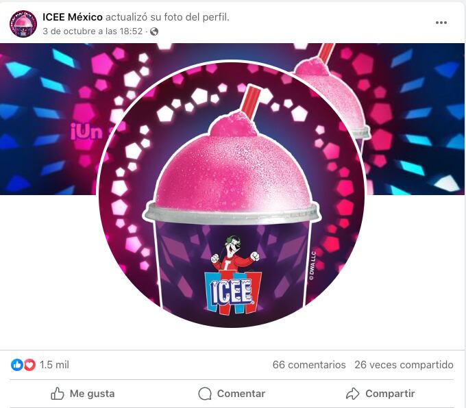 ICEE cambia su foto de perfil; aseguran que es el nuevo sabor de Liverpool México
