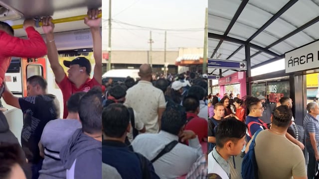 Metrobús CDMX viaja con puerta abierta y aglomeraciones