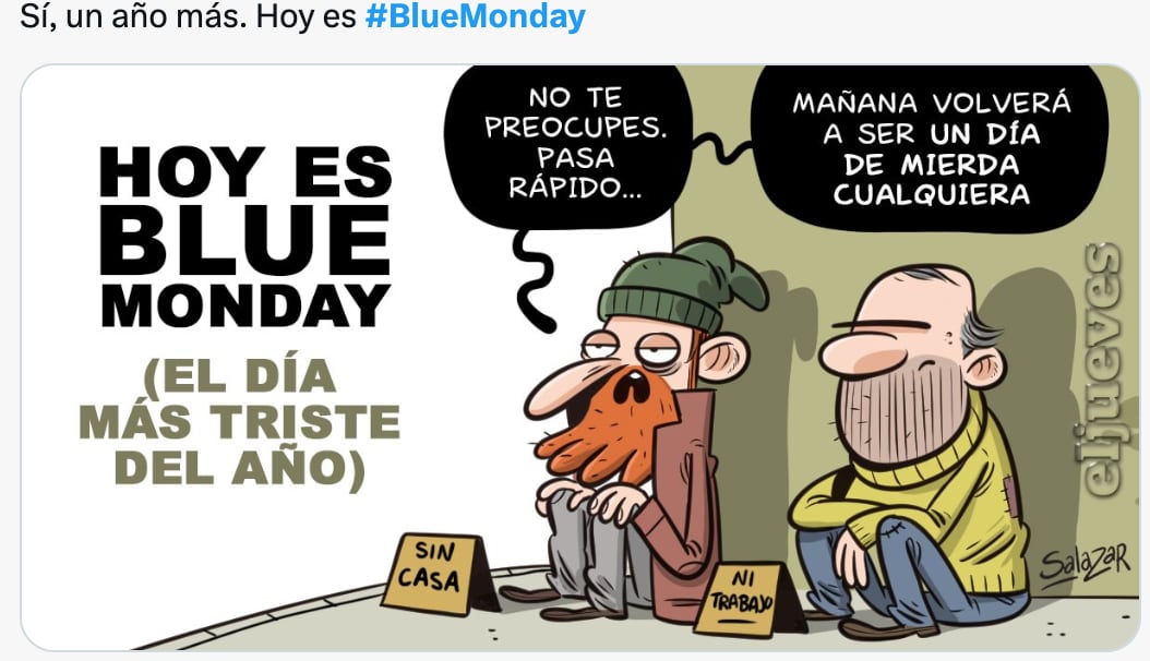 Este 15 de enero es el Blue Monday y ya desató los mejores memes