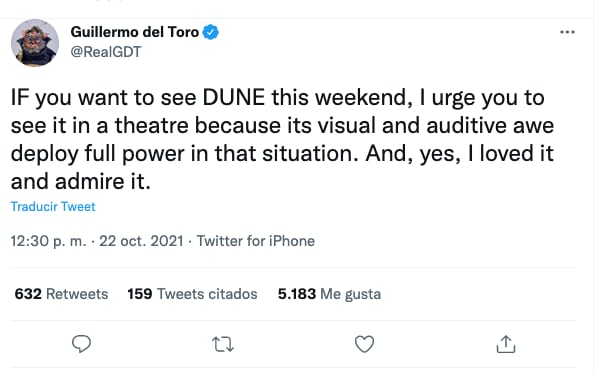 Guillermo del Toro recomienda 'Dune'