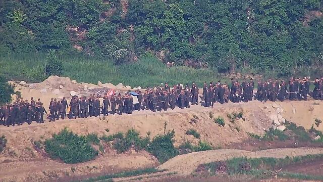 Soldados norcoreanos cruzaron la frontera entre Corea del Norte y Corea del Sur