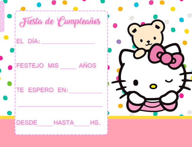 Las 10 T¡tarjetas de Hello Kitty de cumpleaños