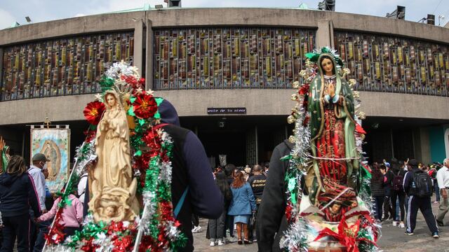 Peregrinos en la Basílica de Guadalupe