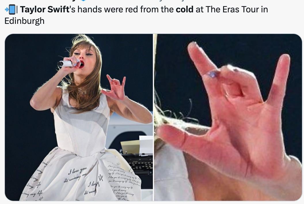 Taylor Swift es captada limpiándose los mocos en su concierto y los fans la defienden