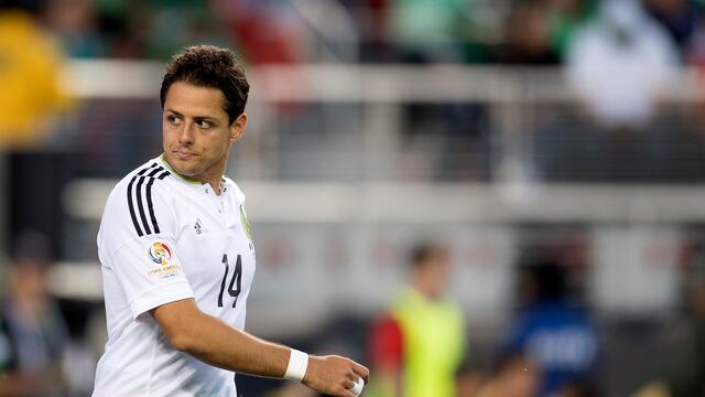 Chicharito Hernández en el México vs Chile