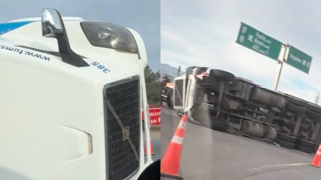 Accidente de trailer en el Circuito Exterior Mexiquense