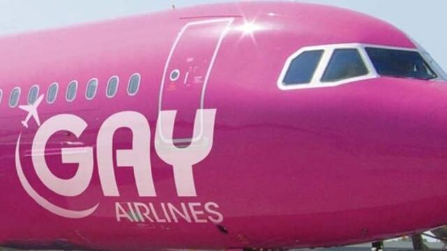Avión rosa de "Gay Airlines"