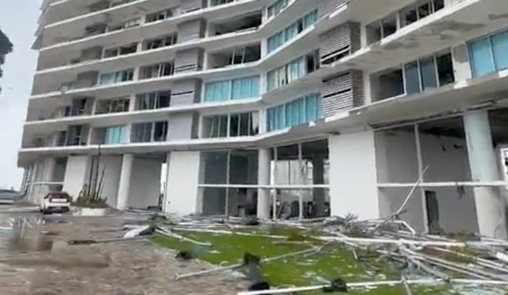 Departamentos en Velera Acapulco quedaron destruidos por huracán Otis