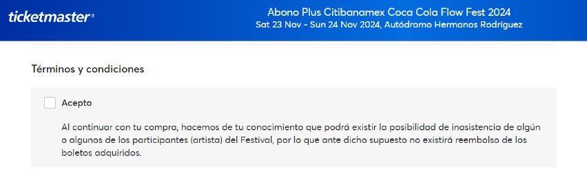 Nueva cláusula de Ticketmaster para evitar reembolsos