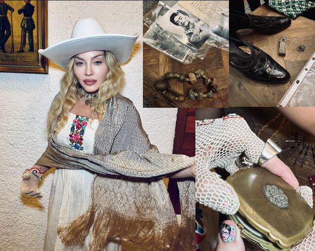 Madonna dice haber usado ropa y objetos personales de Frida Kahlo