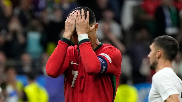 Cristiano Ronaldo llorando en la Eurocopa 2024