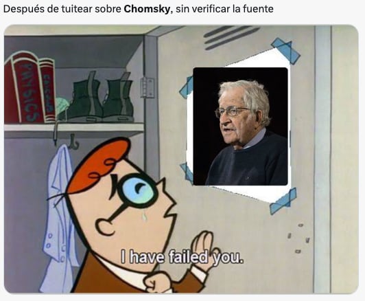 Los memes de la muerte falsa de Noam Chomsky