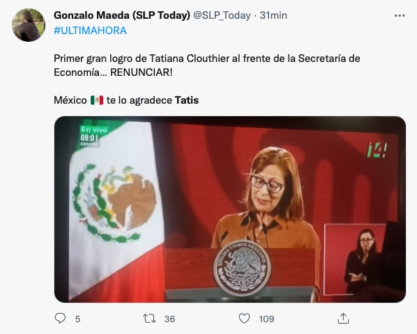 Tatiana Clouthier es tendencia en Twitter tras su renuncia