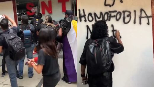 Homofobia en Infonavit: Manifestantes protestan en la sede con reclamos al sindicato por romper bandera LGBT 