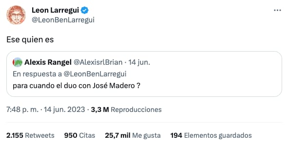 León Larregui asegura no topar a José Madero y desata pelea en Twitter
