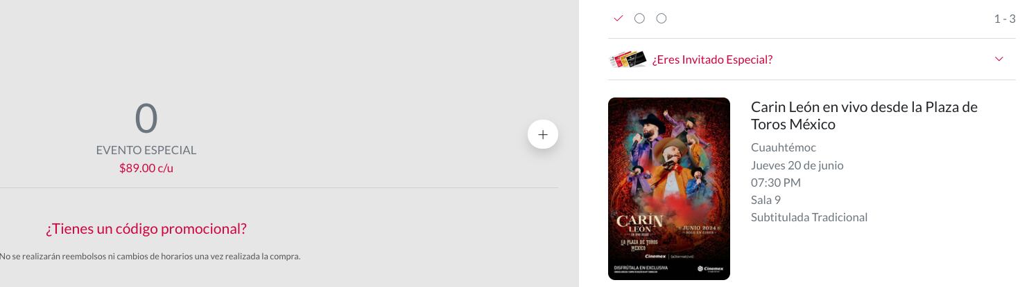 Precio y fecha de estreno del concierto de Carin León en Cinemex.