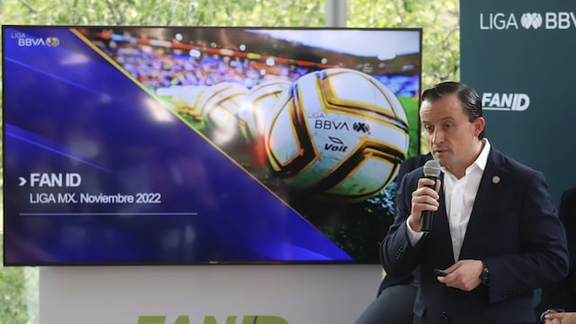 Mikel Arriola presidente de la Liga MX durante la presentación por parte de la LIGA BBVA MX de la plataforma de Fan ID para el Fútbol Mexicano.